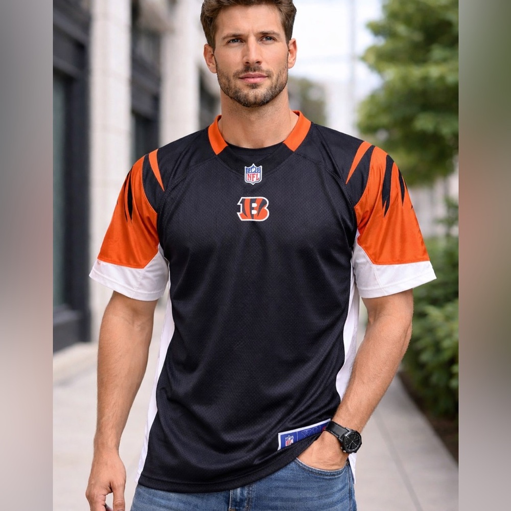 NFL Pro Line Cincinnati Bengals Blank fan Jersey Black Orange Men’s size XL NWT